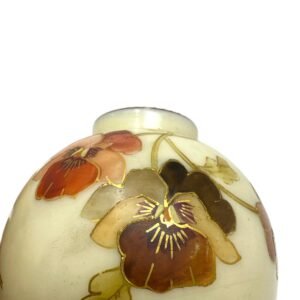 victorian smith brothers decorated round flower vase ciraca 1890s